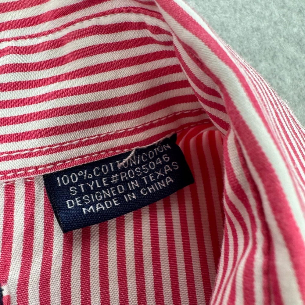 Panhandle‎ Rough Stock Mens 2XL Red Stripe Western Pearl Snap Shirt R0S5046 - Picture 4 of 8